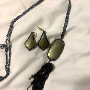 Kendra Scott set. Gunmetal & black hardware